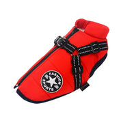 2 in 1 Warmer Hundemantel mit integriertem Geschirr